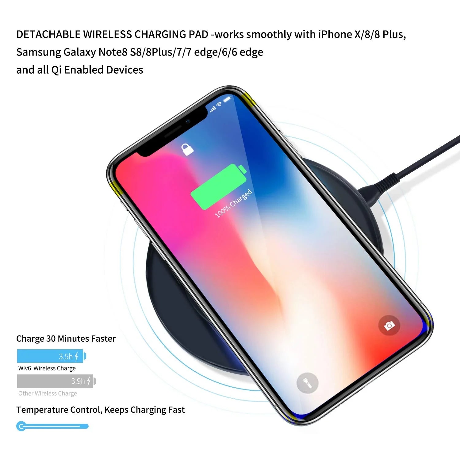 Soopii Wiv6 - 5In1 - 4 Ports Usb and Wireless Charging Station - Black - Tashqila Soopii Wiv6 - 5In1 - 4 Ports Usb and Wireless Charging Station - Black - Tashqila